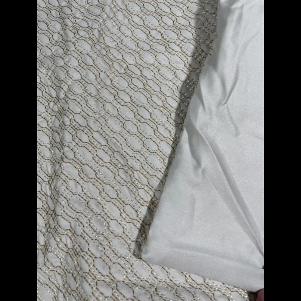 NIB Hotel Collection Bedford Geo Embroidered (1)‎ Euro Pillow Sham